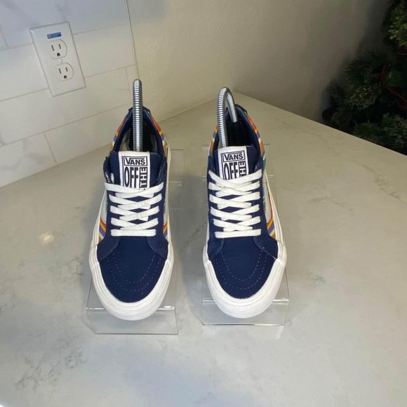 Vans "Dress Blues" Retro Stripes Sk8-Low Reissue Womens Size 6 Mens Size 4.5 - Picture 2 of 7